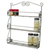 Scroll Wall-Mounted Spice Rack in Satin Nickel
