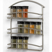 Euro Wall-Mounted Spice Rack in Satin Nickel