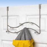 Sweep Over-The-Door 7-Hook Double Rack in Satin Nickel