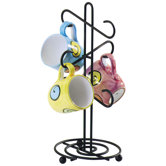 Scroll Mug Holder in Black