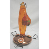 Cut Glass Oriole Feeder in Amber