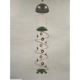 Seed Tube Feeder / Twirl-a-Squirrel Combo in Green