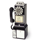 1950's Classic Black Pay Phone