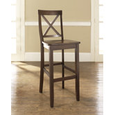 X-Back 30" Barstool in Mahogany