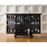 Cambridge Expandable Bar Cabinet in Black