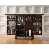 Cambridge Expandable Bar Cabinet in Vintage Mahogany