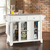 Newport Kitchen Island with Stainless Steel Top