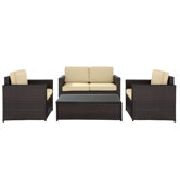 Palm Harbor 4 Piece Deep Seating Group with Cushions