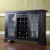 LaFayette Sliding Top Bar Cabinet in Black