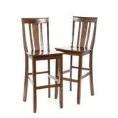 Shield Back 30" Barstool in Mahogany