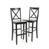 X-Back 30" Barstool in Black