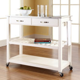Kitchen Cart with Stainless Steel Top