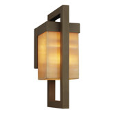 City One Light Outdoor Wall Lantern with Square Onyx in Bronze