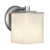 Midnight Square Outdoor Wall Sconce in Vista Silver