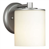 Midnight Round Outdoor Wall Sconce in Vista Silver