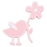 Large Bird with Flower Glitter