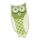 Checkered Glitter Owl