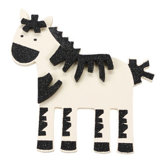 Zebra in Black and White (No Glitter)