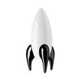Rocket in White and Black