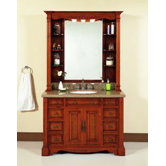 48" Single Bathroom Vanity Set in Burled Wood
