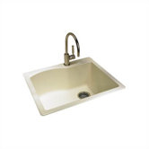 Classics 25" x 22" Granite Single Bowl Kitchen Sink