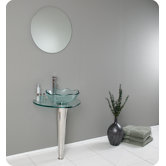 Vetro Netto Glass Bathroom Vanity and Vessel Sink