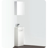 Coda 14" White Modern Corner Bathroom Vanity