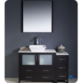Torino 48" Modern Bathroom Vanity with Side Cabinet and Vessel Sink