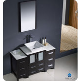 Torino 48" Modern Bathroom Vanity with 2 Side Cabinets and Vessel Sink