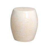 Floral Engraved Garden Stool
