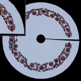 Siofok Tree Skirt in Chocolate and Silver Grey
