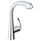 Ladylux&sup3; Plus Single Handle Centerset Vessel Pull-Down Kitchen Faucet