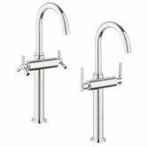 Atrio Single Hole Bathroom Faucet with Double Handles
