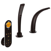 Ondus Digital Single Handle Deck Mount Roman Tub Filler with Handshower