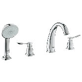 Parkfield Double Handle Widespread Roman Tub Faucet with Handshower