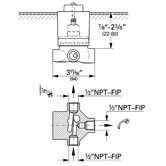 3-Port Diverter/Transfer Rough-In Valve