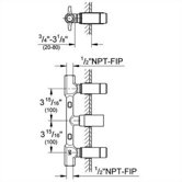 3-Hole Wall Mount Rough-In Valve