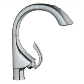 K4 Single Handle Single Hole Kitchen Faucet with Dual Spray Pull Out