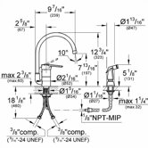 Eurostyle Single Handle Single Hole Kitchen Faucet with Side Spray