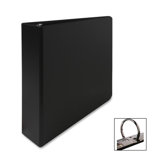Round Ring Binder, 2" Capacity, 11"x8-1/2", Black