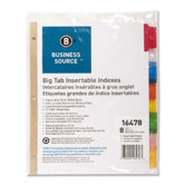 Index Dividers, 8-Tab, 11"x8-1/2", White Stock/Multi Tabs