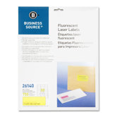 Laser Labels, Fluorescent, 1"x2-5/8", 750 per Pack, Neon Yellow