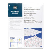 Name Badge, Laser, 2-1/3"x3-3/8", 400 per Pack, White/Blue