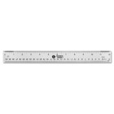 Acrylic Ruler, 12" L, 1/16 Scaled, Shatterproof, Clear