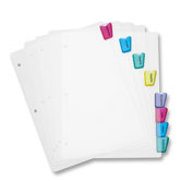 Index Dividers, 8-1/2"x11", 8-Tab, Multi