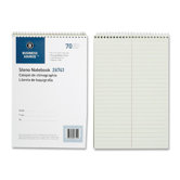Wirebound Steno Notebooks, Greg Ruled, 6"x9", 70 Sheets, Green Paper
