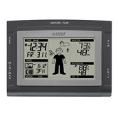 Wireless Silver Sun & Moon Forecast Station & Atomic Clock with Oscar Outlook