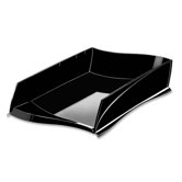 Letter Tray, Stackable, 15"x10-4/5"x3-1/5", Black