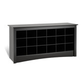 Sonoma Wood Cubbie Storage Bench