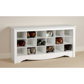Monterey Wood Cubbie Storage Bench
